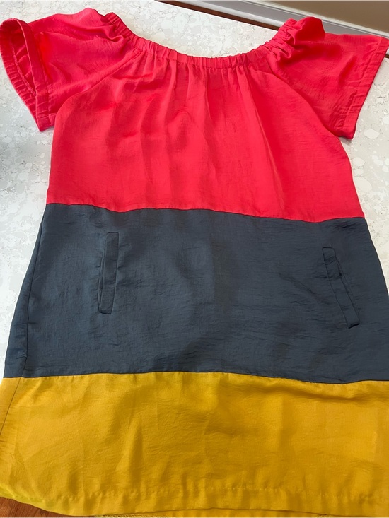 Uncle Frank Dresses & Skirts - Uncle Frank Colorblock Mini Dress in Red, Charcoal, Mustard